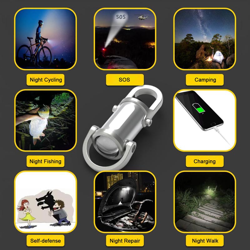 🔥Hot Sale🔥 1200-Lumen Ultra-Bright Mini Portable Keychain Flashlight Waterproof Design