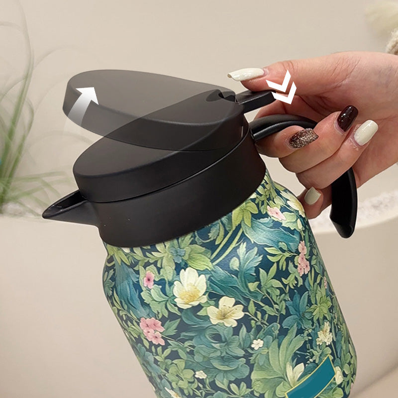 ⏰Insulated Teapot with Strainer – Brew whole leaf tea freely – Stays hot for hours, pours perfectly – your quiet moment companion 🍂☕