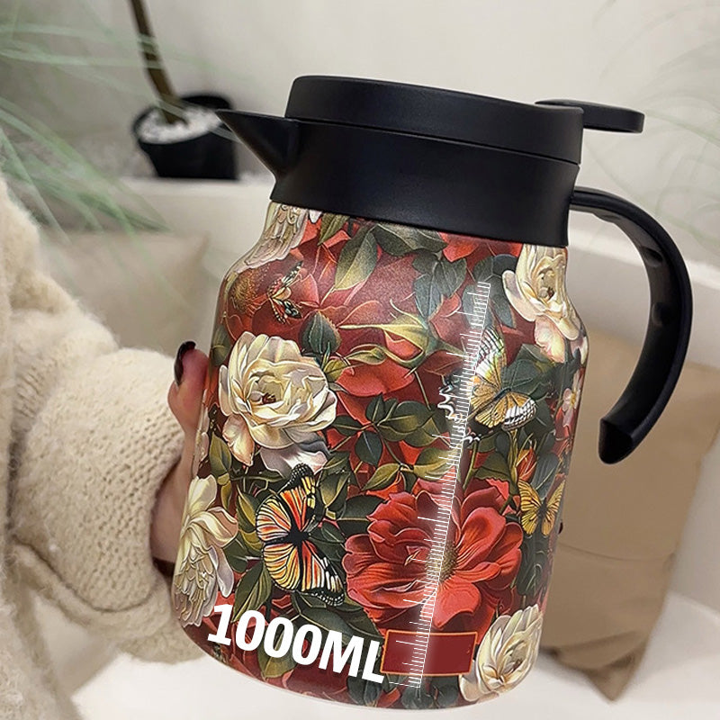 ⏰Insulated Teapot with Strainer – Brew whole leaf tea freely – Stays hot for hours, pours perfectly – your quiet moment companion 🍂☕