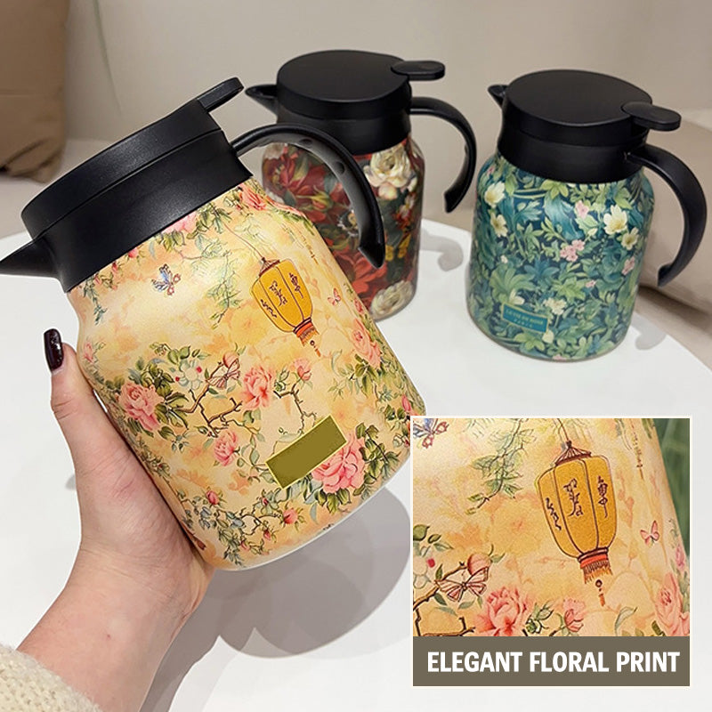 ⏰Insulated Teapot with Strainer – Brew whole leaf tea freely – Stays hot for hours, pours perfectly – your quiet moment companion 🍂☕
