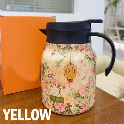 ⏰Insulated Teapot with Strainer – Brew whole leaf tea freely – Stays hot for hours, pours perfectly – your quiet moment companion 🍂☕