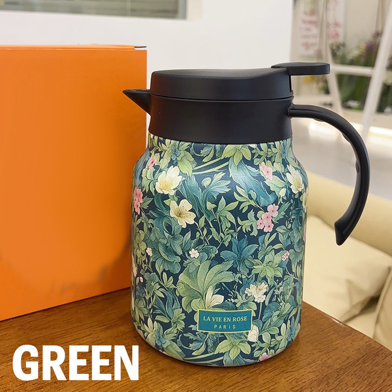⏰Insulated Teapot with Strainer – Brew whole leaf tea freely – Stays hot for hours, pours perfectly – your quiet moment companion 🍂☕