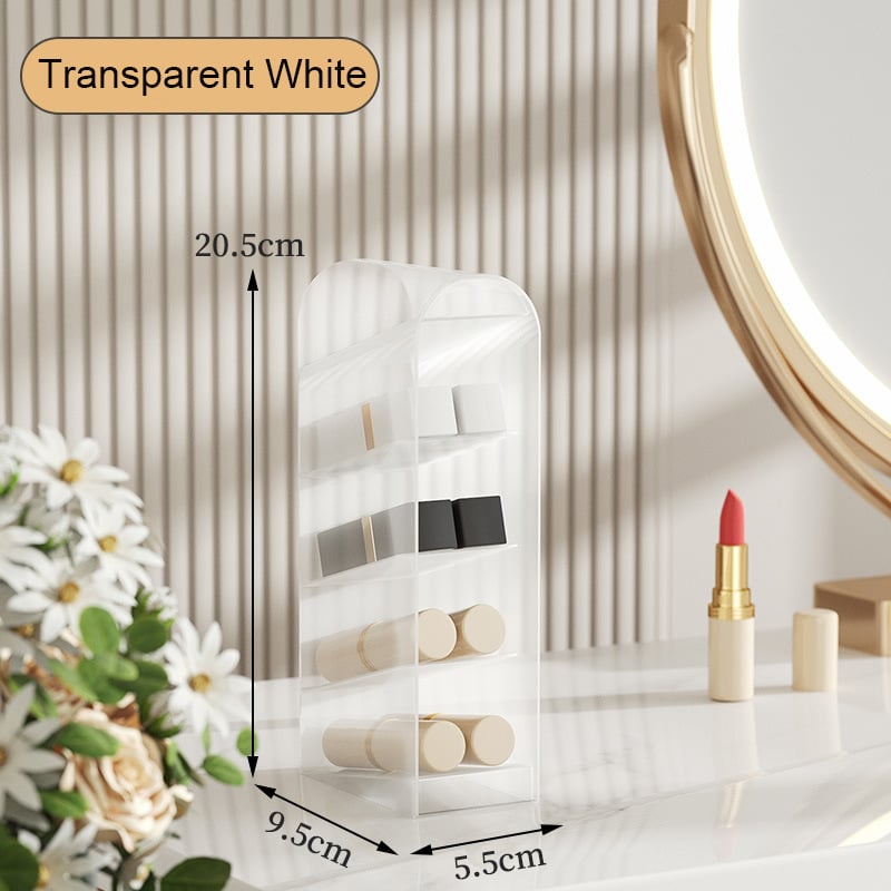 Sliding Lid Toothbrush Organizer | 360° Rotating, Dust-Proof, Multi-Purpose
