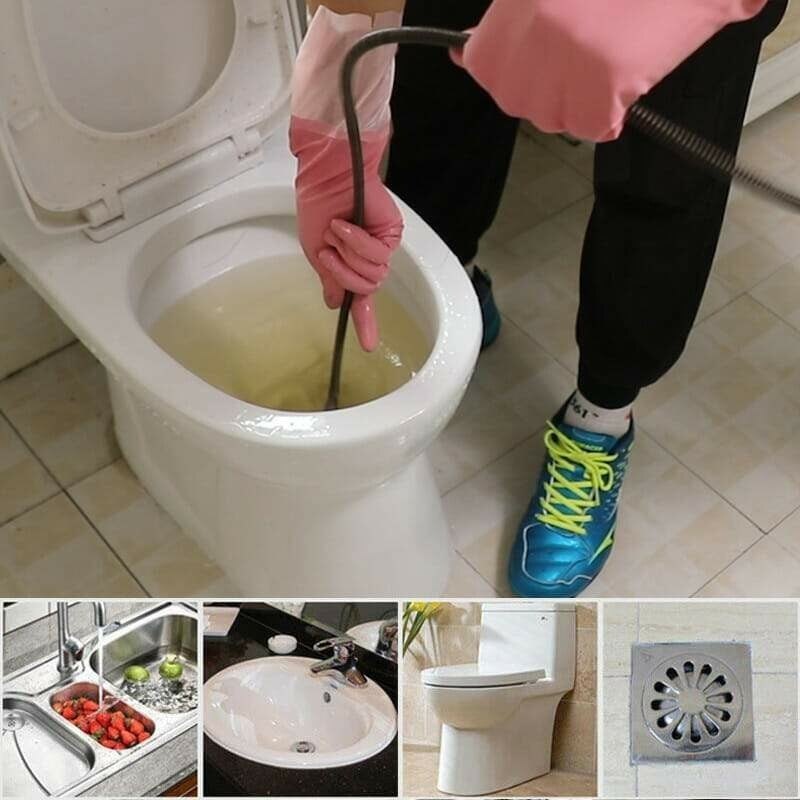Electric Drain Dredging Spring - Professional Auger Cable for Unclogging Sinks, Bathtubs & Sewer Pipes