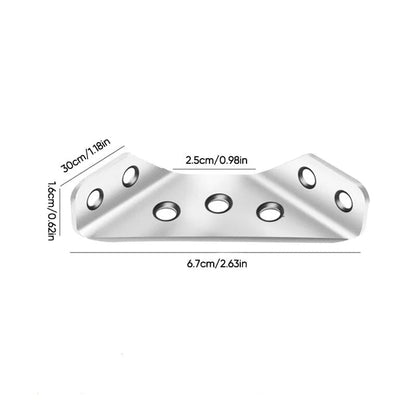 📢📢50% OFF !! ⏰UNIVERSAL STAINLESS STEEL FURNITURE CORNER BRACES — Triangular Stability Reinforcement | Rust-Proof Structural Support & Easy Install 🔧