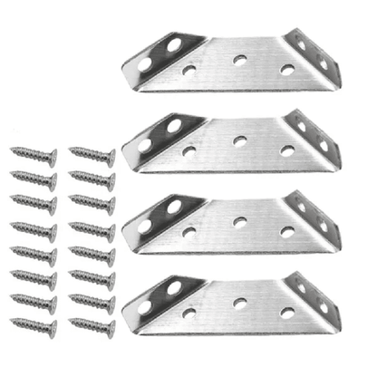 📢📢50% OFF !! ⏰UNIVERSAL STAINLESS STEEL FURNITURE CORNER BRACES — Triangular Stability Reinforcement | Rust-Proof Structural Support & Easy Install 🔧