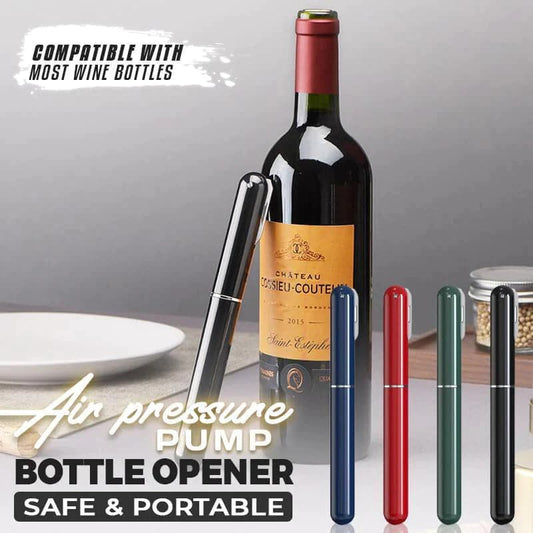 Air Pump Wine Bottle Opener - Quick Cork Removal Tool with Safety Pressure Release