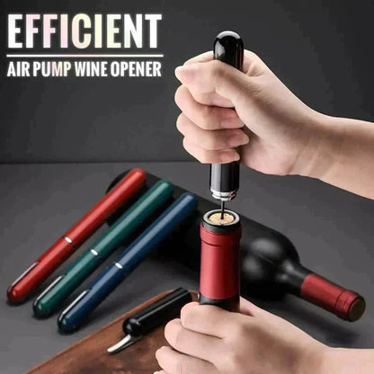 Air Pump Wine Bottle Opener - Quick Cork Removal Tool with Safety Pressure Release