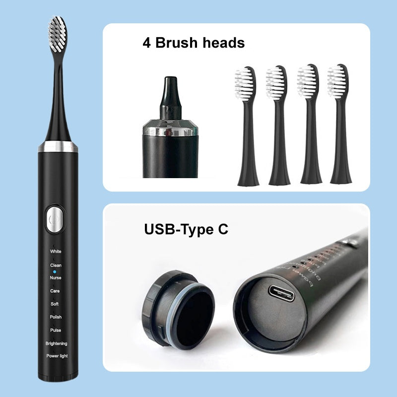💕2025 HOT SALE🦷Sonic Electric Toothbrush with 8 Modes for Adults