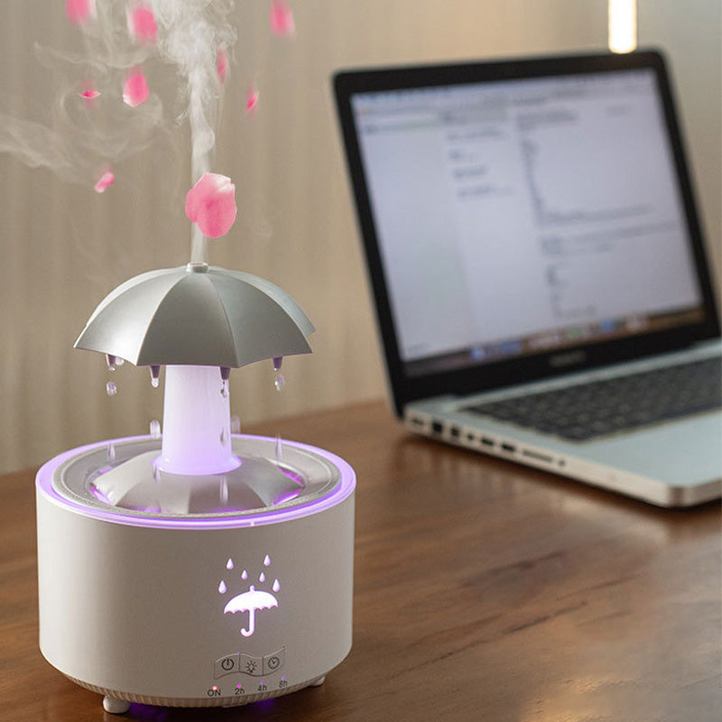 🌈💧7-Color Rotating Raindrop Aromatherapy Humidifier💧🌈 Soothing Mist & Sleep-Enhancing Light Show – Create a Relaxing, Dreamy Home Atmosphere! ✨😴