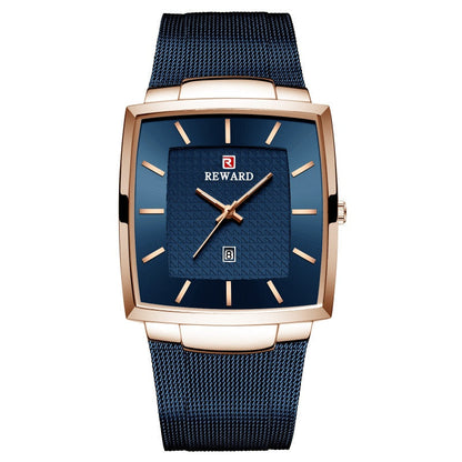 🔥2025 Hot Sale🔥Men’s Ultra-thin Square Mesh Belt Quartz Watch