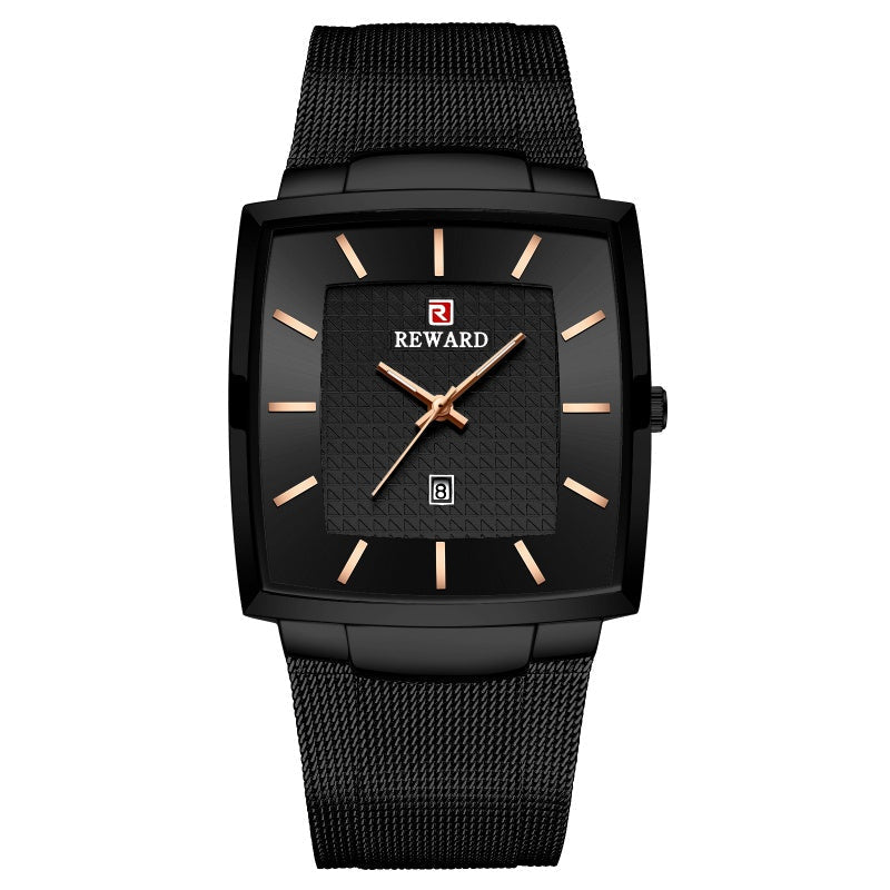 🔥2025 Hot Sale🔥Men’s Ultra-thin Square Mesh Belt Quartz Watch