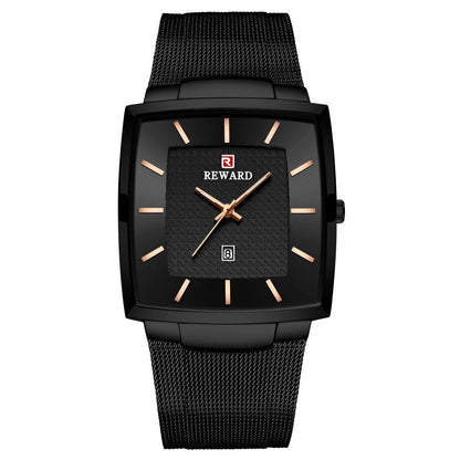 🔥2025 Hot Sale🔥Men’s Ultra-thin Square Mesh Belt Quartz Watch