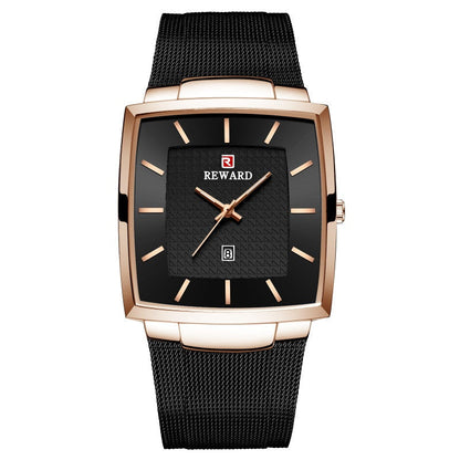 🔥2025 Hot Sale🔥Men’s Ultra-thin Square Mesh Belt Quartz Watch