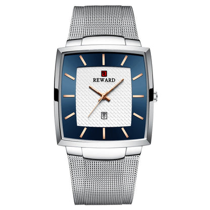 🔥2025 Hot Sale🔥Men’s Ultra-thin Square Mesh Belt Quartz Watch