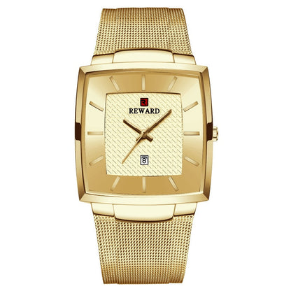 🔥2025 Hot Sale🔥Men’s Ultra-thin Square Mesh Belt Quartz Watch