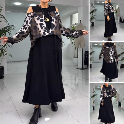🌸Women's Unique Cold Shoulder Overlay Dress