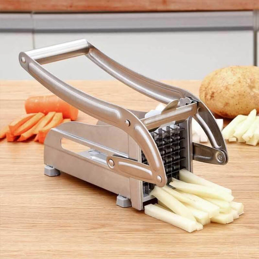 Stainless Steel Potato & Vegetable Slicer | Strong Suction Base, One-Hand Operation — Limited Time 50% Off