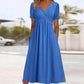 V-Neck Short Sleeve Dress – Flowy Fit, Timeless Charm