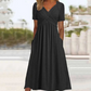 V-Neck Short Sleeve Dress – Flowy Fit, Timeless Charm