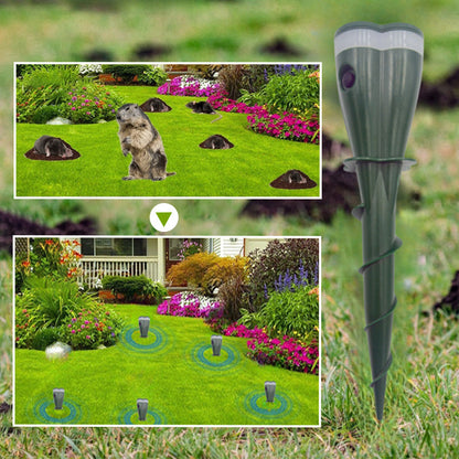 🔥Solar Powered Waterproof Screw Mole Repellent