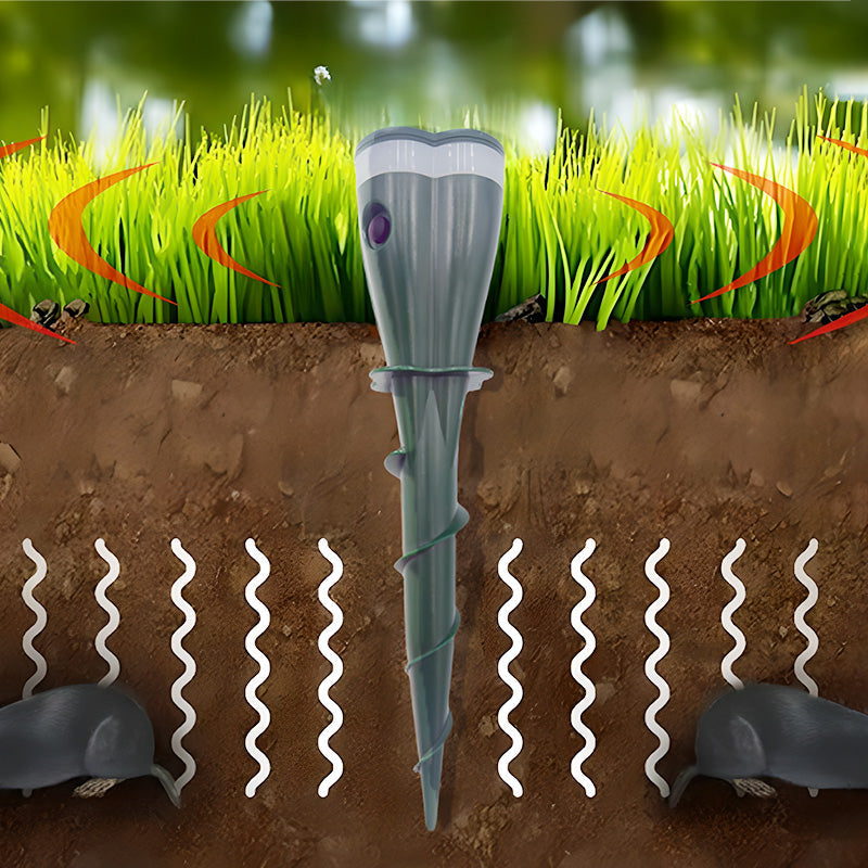 🔥Solar Powered Waterproof Screw Mole Repellent