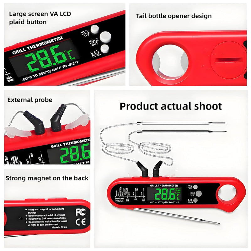 🔥Food Safety Essentials🌡️Instant Read Thermometer Set for Cooking