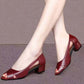 Women's Elegant Peep-Toe Block Heel Sandals