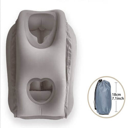 ⏳ LIMITED-TIME 50% OFF✨Inflatable Ergonomic Hollow-Cutout Travel Pillow✈️ – PVC Flocking, Quick Inflate, With Storage Bag ✨Sleep Comfortably on Flights & Trips