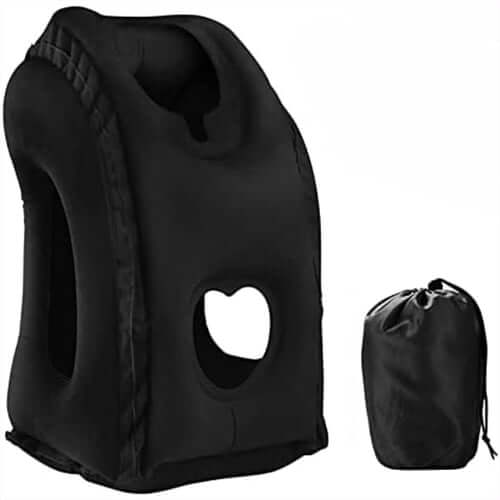 ⏳ LIMITED-TIME 50% OFF✨Inflatable Ergonomic Hollow-Cutout Travel Pillow✈️ – PVC Flocking, Quick Inflate, With Storage Bag ✨Sleep Comfortably on Flights & Trips