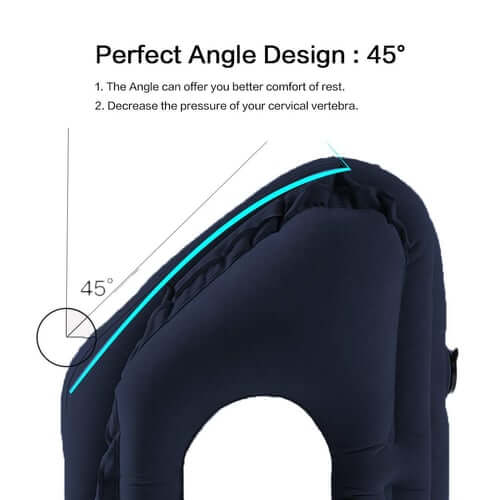 ⏳ LIMITED-TIME 50% OFF✨Inflatable Ergonomic Hollow-Cutout Travel Pillow✈️ – PVC Flocking, Quick Inflate, With Storage Bag ✨Sleep Comfortably on Flights & Trips