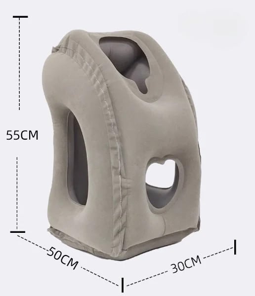 ⏳ LIMITED-TIME 50% OFF✨Inflatable Ergonomic Hollow-Cutout Travel Pillow✈️ – PVC Flocking, Quick Inflate, With Storage Bag ✨Sleep Comfortably on Flights & Trips