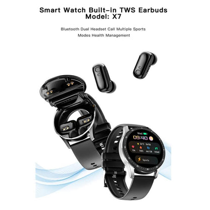 📢📢50% OFF !! ⏰2-in-1 smartwatch with built-in wireless earbuds 🎧️