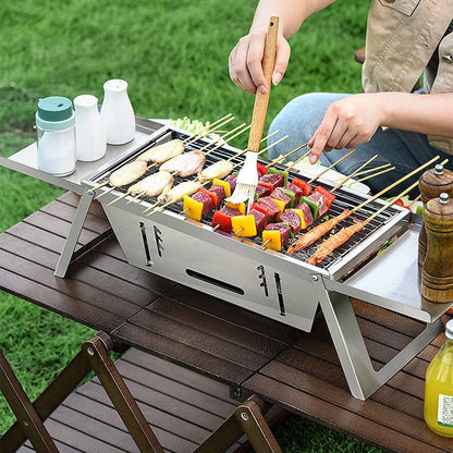 🔥Hot Sale 50% 0FF🔥Stainless Steel Folding Outdoor Barbecue