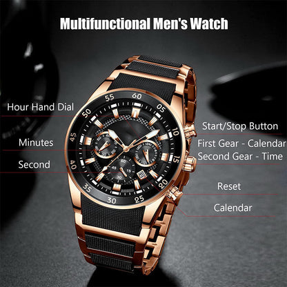 💎Men's Waterproof Multifunctional Quartz Watch
