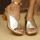 🌸Summer Hot Sale 50%OFF🌸Chunky Heel Slip-on Platform Sandals