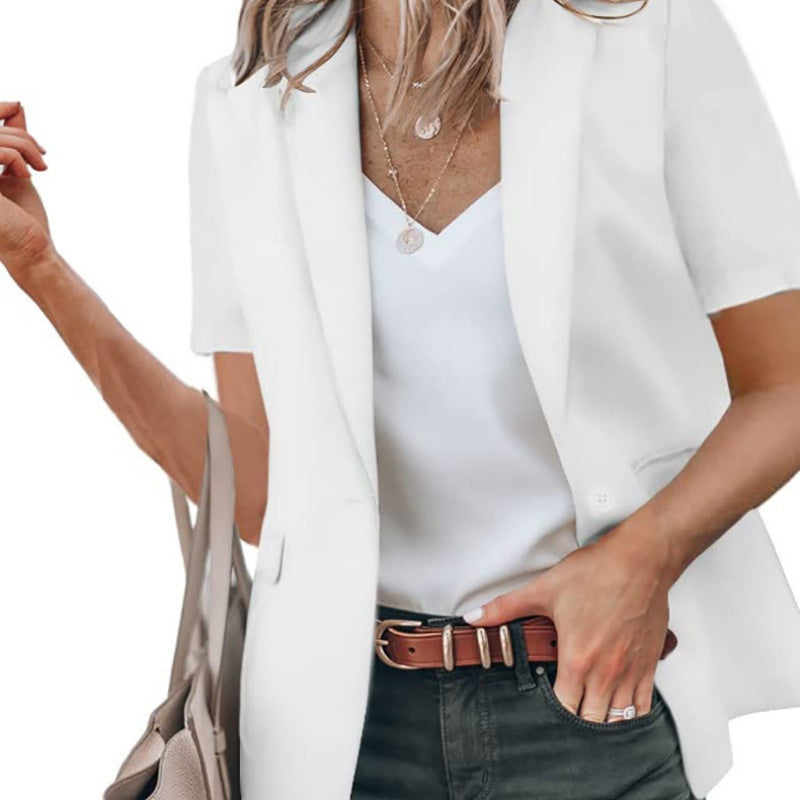 👔 LIMITED-TIME 50% OFF! ✨ Women's Short Sleeve Blazer – Casual, Lightweight, Versatile, Modern 🌿