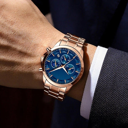 ⌚2025 New Business Mens Watch✨Men’s Quartz Stainless Steel Watch
