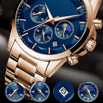 ⌚2025 New Business Mens Watch✨Men’s Quartz Stainless Steel Watch