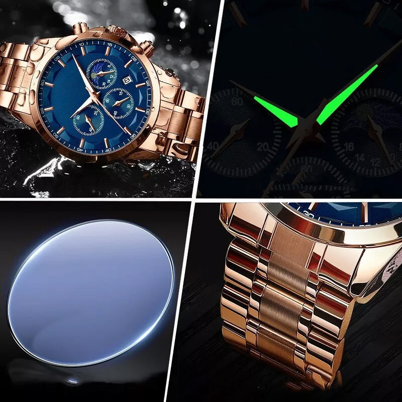 ⌚2025 New Business Mens Watch✨Men’s Quartz Stainless Steel Watch