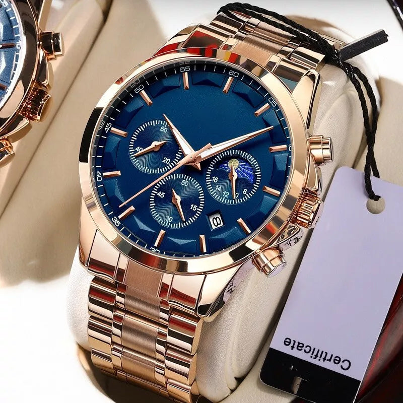 ⌚2025 New Business Mens Watch✨Men’s Quartz Stainless Steel Watch