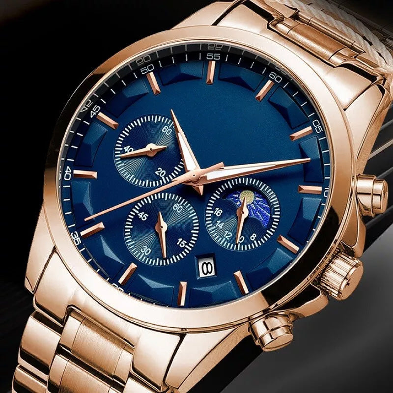 ⌚2025 New Business Mens Watch✨Men’s Quartz Stainless Steel Watch