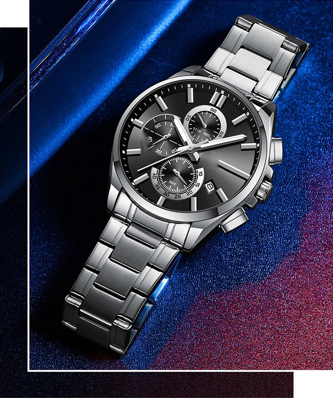 👑Men's Stainless Steel Business Wrist Watch