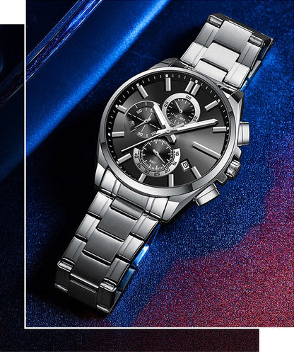 👑Men's Stainless Steel Business Wrist Watch