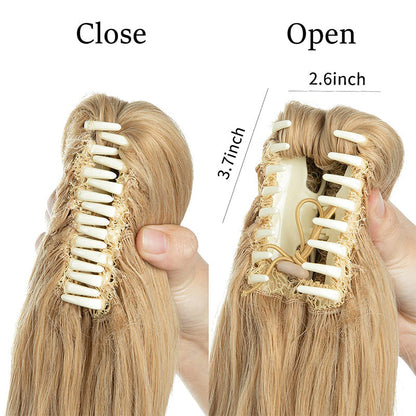 ✨The Secret of Confidence👸Women's Slightly Curly Chemical Fiber Hair Simulation Natural Fake Ponytail Hairpin