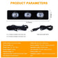 Car Interior USB Star Light 4 PCS🌟7 Color Voice Control with Remote Control💥