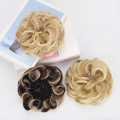 🔥Voluminous Synthetic Bun Wig with Adjustable Clip（Buy more, save more, free shipping over £30）