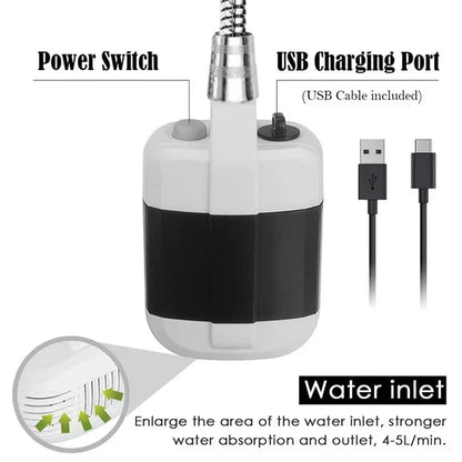 🚿Stay Fresh Outdoors✨Portable Camping Shower with Adjustable Flow