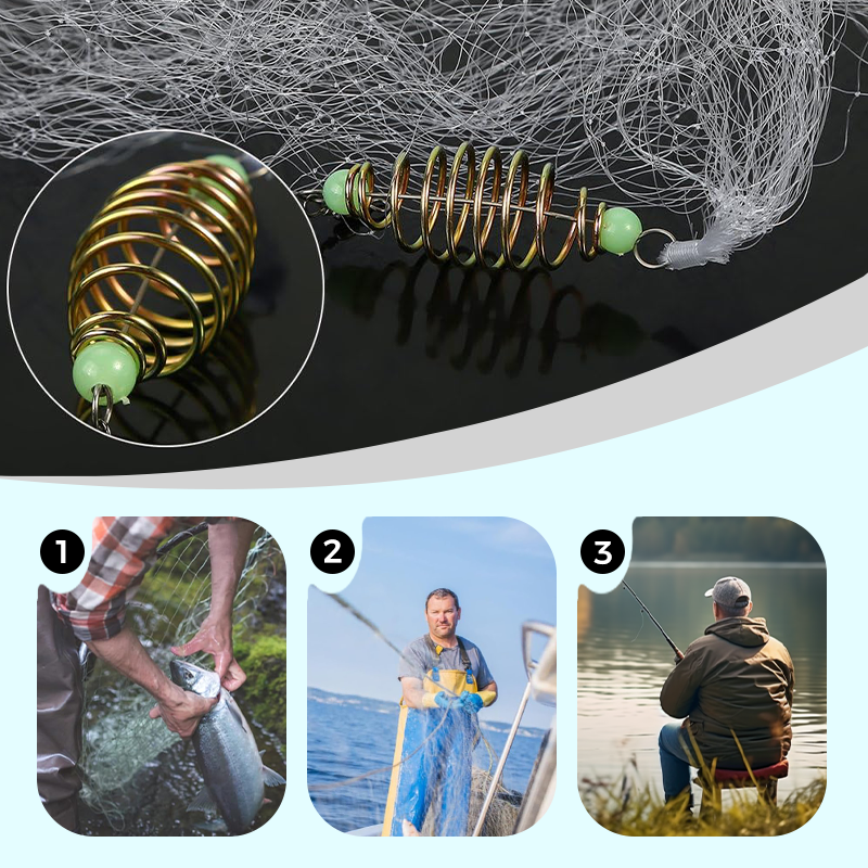 🔥2025 Hot Sale 50% Off🔥Fishing Gill Net with Spring Bait Trap