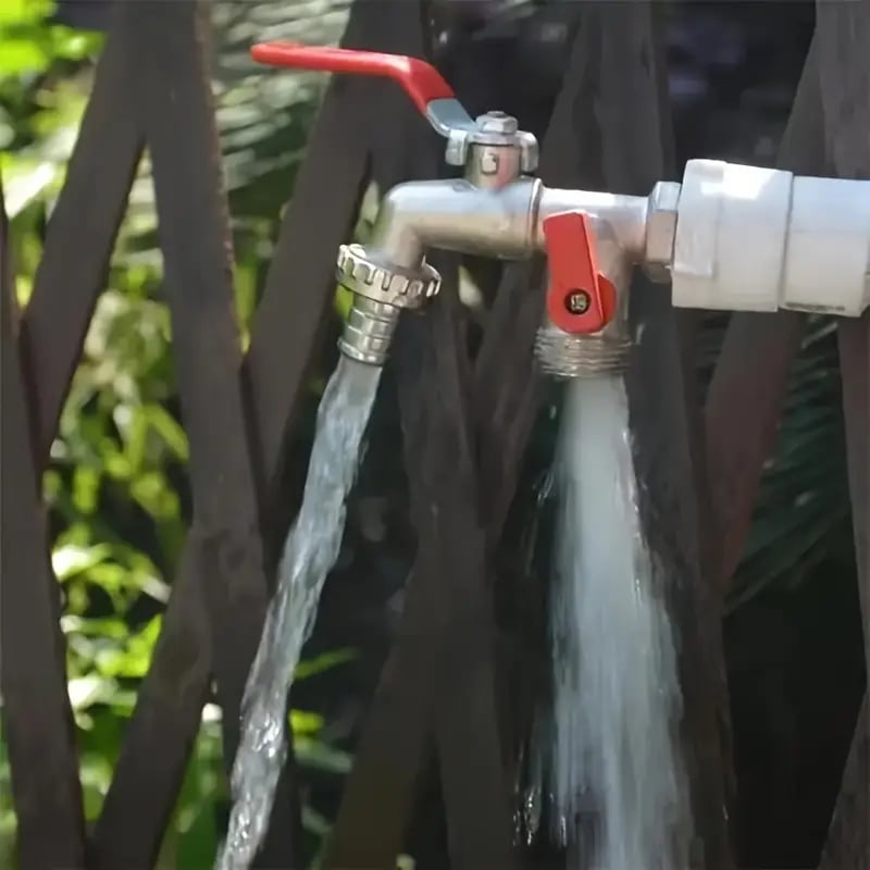 💥Hot Sales-49% OFF🔥Universal Stainless Steel Double Outlet Garden Water Faucet